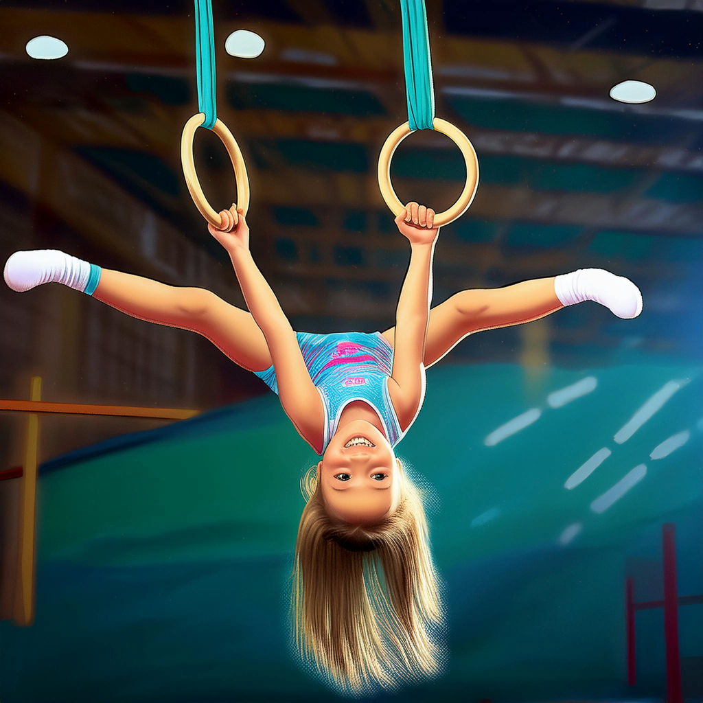 Doing a candlestick in gymnastics on the rings